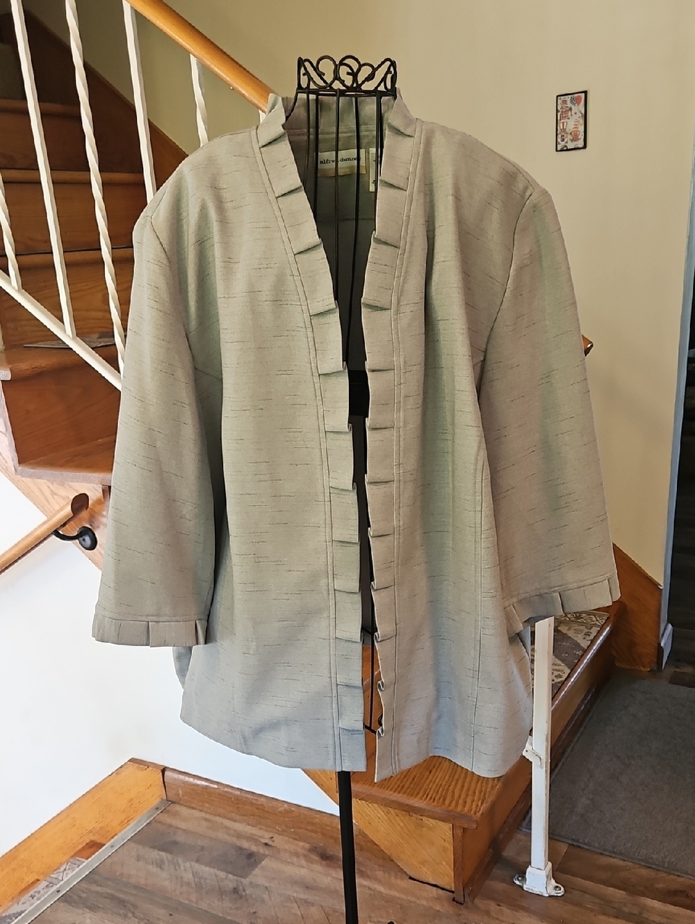 👚Alfred Dunner Light Gray Blazer - Jacket